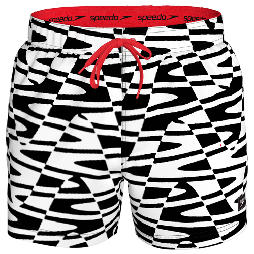Speedo Print Redondo Edge Volley 14" Boardshorts for Men Anthracite X-Large