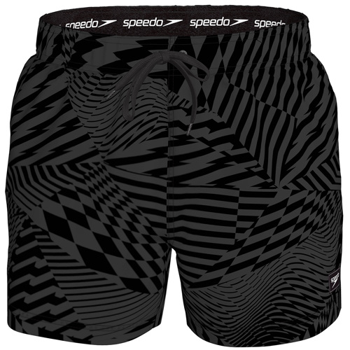 Speedo Print Redondo Edge Volley 14" Boardshorts for Men Gray Large