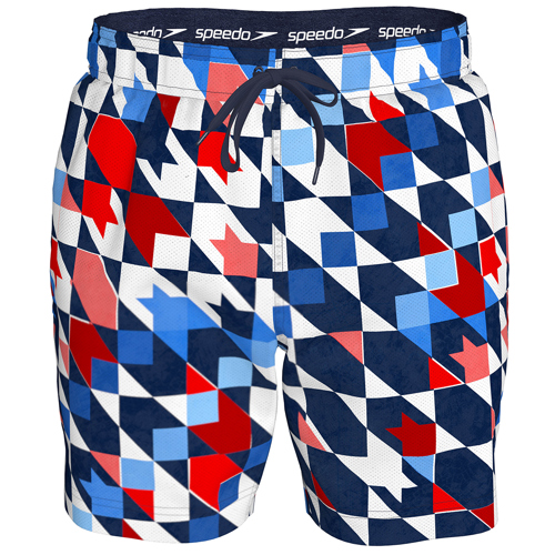 Speedo Print Redondo Edge Volley 17" Boardshorts for Men Red Medium