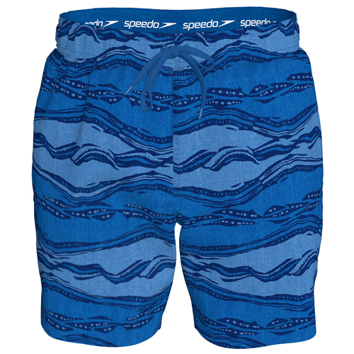 Speedo Print Redondo Edge Volley 17" Boardshorts for Men Peacoat Small