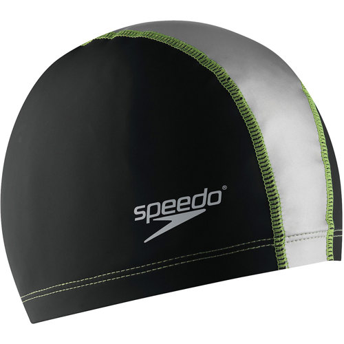 Speedo Stretch Fit Silicone Cap Small/Medium Black/Silver