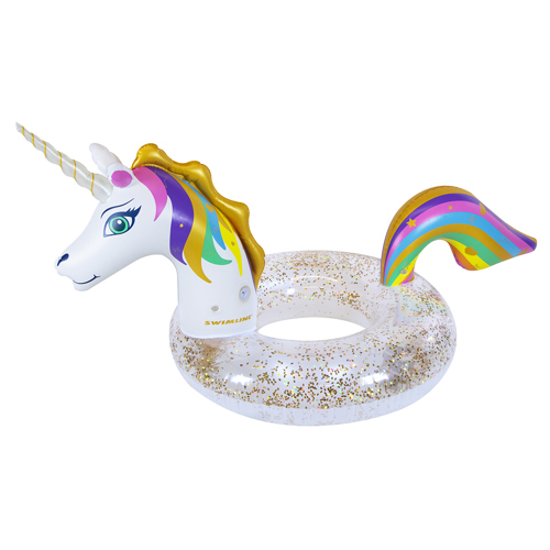 Swimline 36" LED Unicorn Glitter Floating Ring