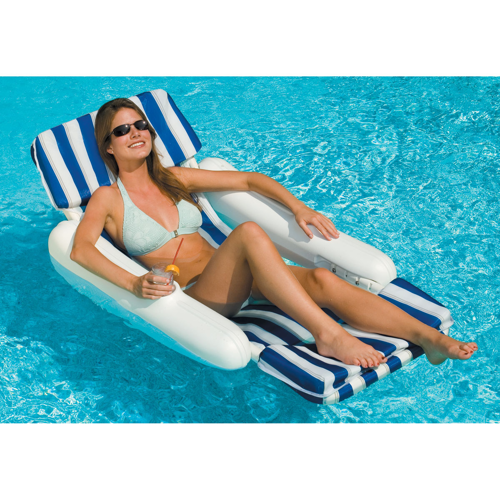 swimline sunchaser padded floating luxury chair pool lounger