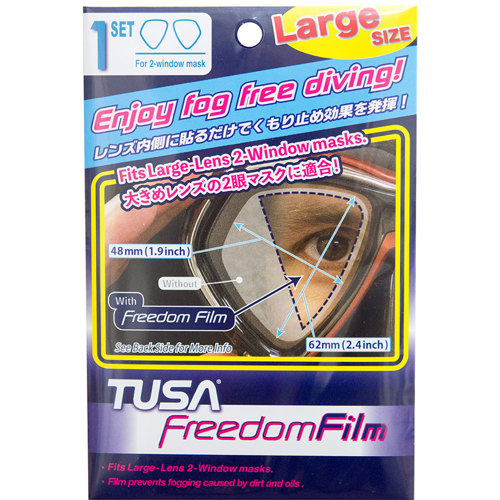 Tusa Freedom Film Anti-Fog Sheet, 2 Large Window Mask