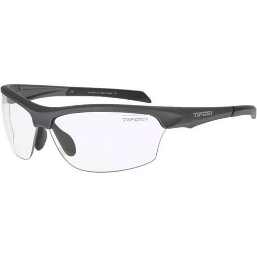 Tifosi Intense Single Lens Sunglasses Matte Gunmetal/Clear Lenses