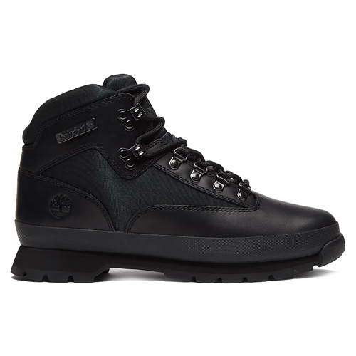 Timberland Euro Hiker Mid Boots for Men Black Full-Grain 11.5