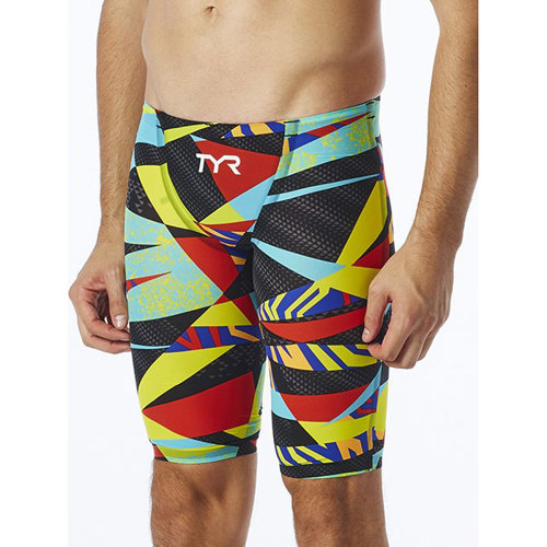 TYR Men's Avictor Prelude High Jammer, Black/Multi