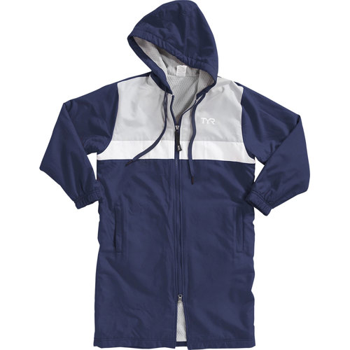 TYR Alliance Podium Parka for Youth Small Navy