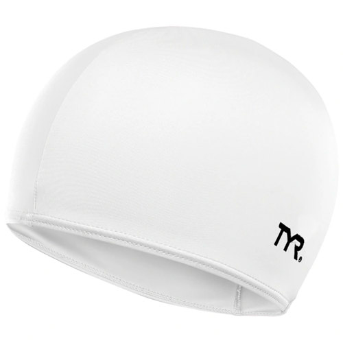 TYR Lycra Fiber Swim Cap White