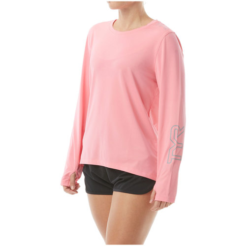 TYR SunDefense Long Sleeve Shirt for Women Medium Coral