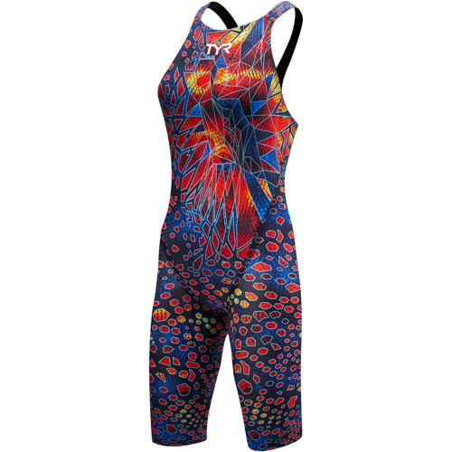 TYR Women's Avictor Venom Closed Back Swimsuit, Black/Multi