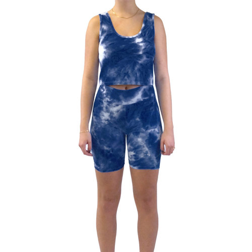 Uzzi Sleeveless Cropped Top for Women Large Purple Multi
