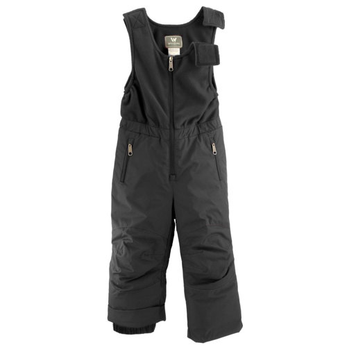 White Sierra Toboggan Insulated Ski Bib for Kids, Black SunnySports