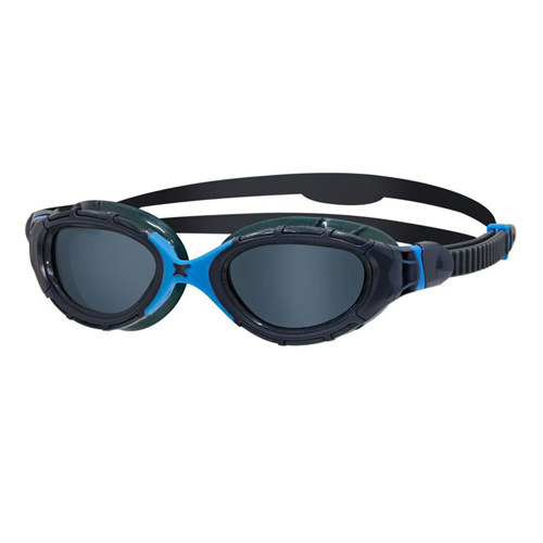 Zoggs Predator Flex Curved Swim Goggles Gray/Blue/Smoke Small