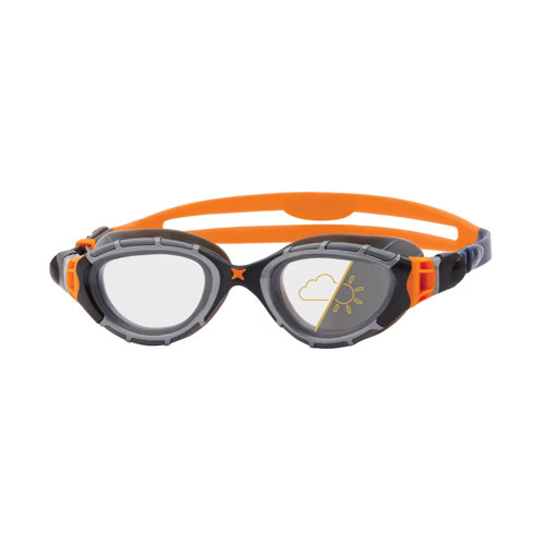 Zoggs Predator Flex Reactor Goggles Gray/Orange Regular