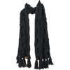 Bearpaw Braided Cozy Yarn Scarf Black