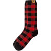 Bearpaw Buffalo Plaid Thermal Crew Socks for Women Red/Black