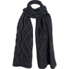 Bearpaw Twisted Cable Knit Scarf Black