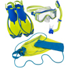 Rapido Clareza Marine Junior Mask, Fins and Snorkel Set Blue Lime
