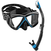 Rapido Panto-180 Four Lens Mask and Snorkel Combo Black/Blue