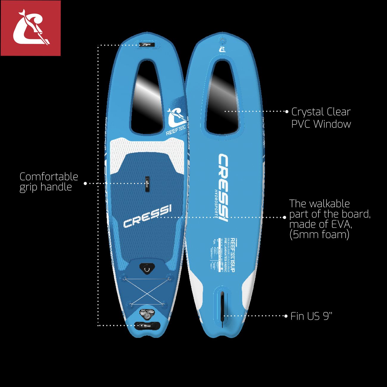 Cressi Hydrosports 10'2'' Reef iSUP Set