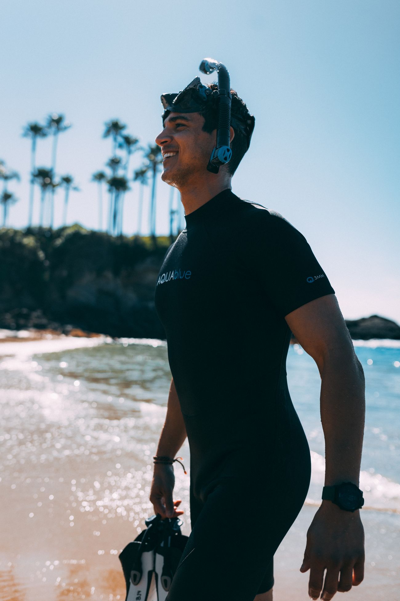 Aqua Blue 2.5mm Back Zip Spring Suit shorty back zip