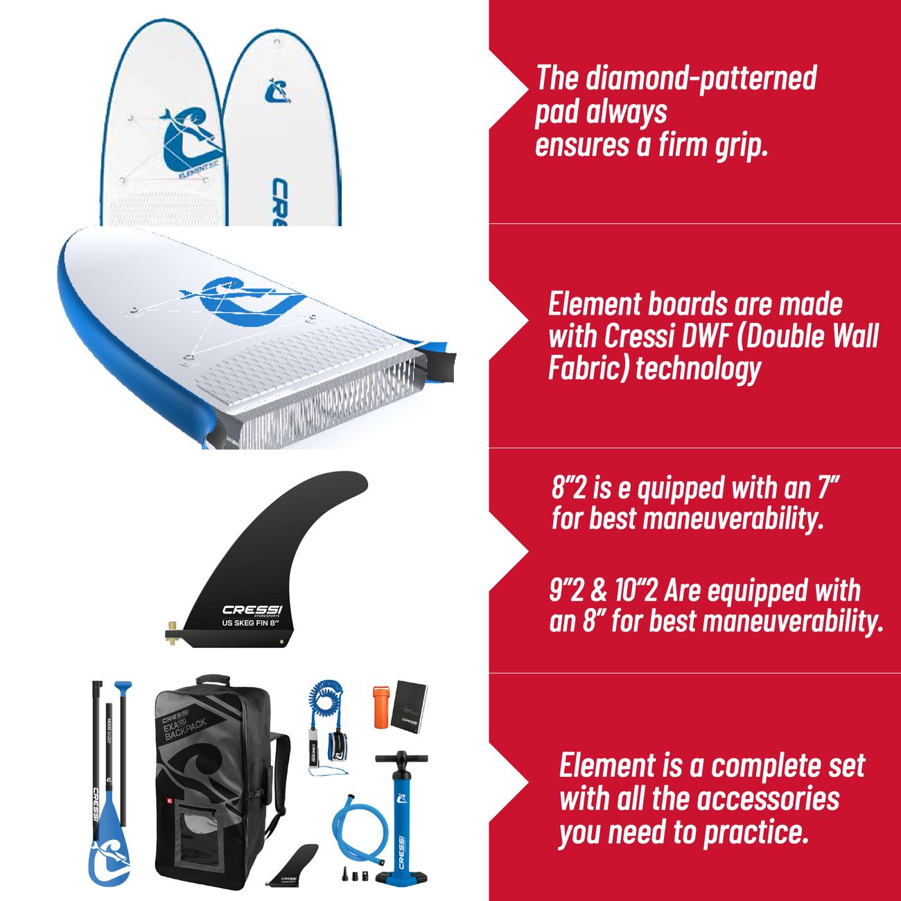 Cressi Hydrosports Element All Round iSUP Set