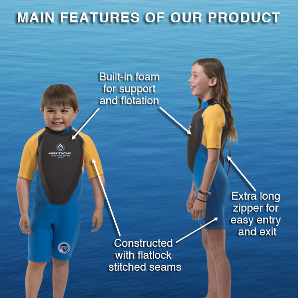 Airtime Watertime Floater Spring Suit for Kids Features