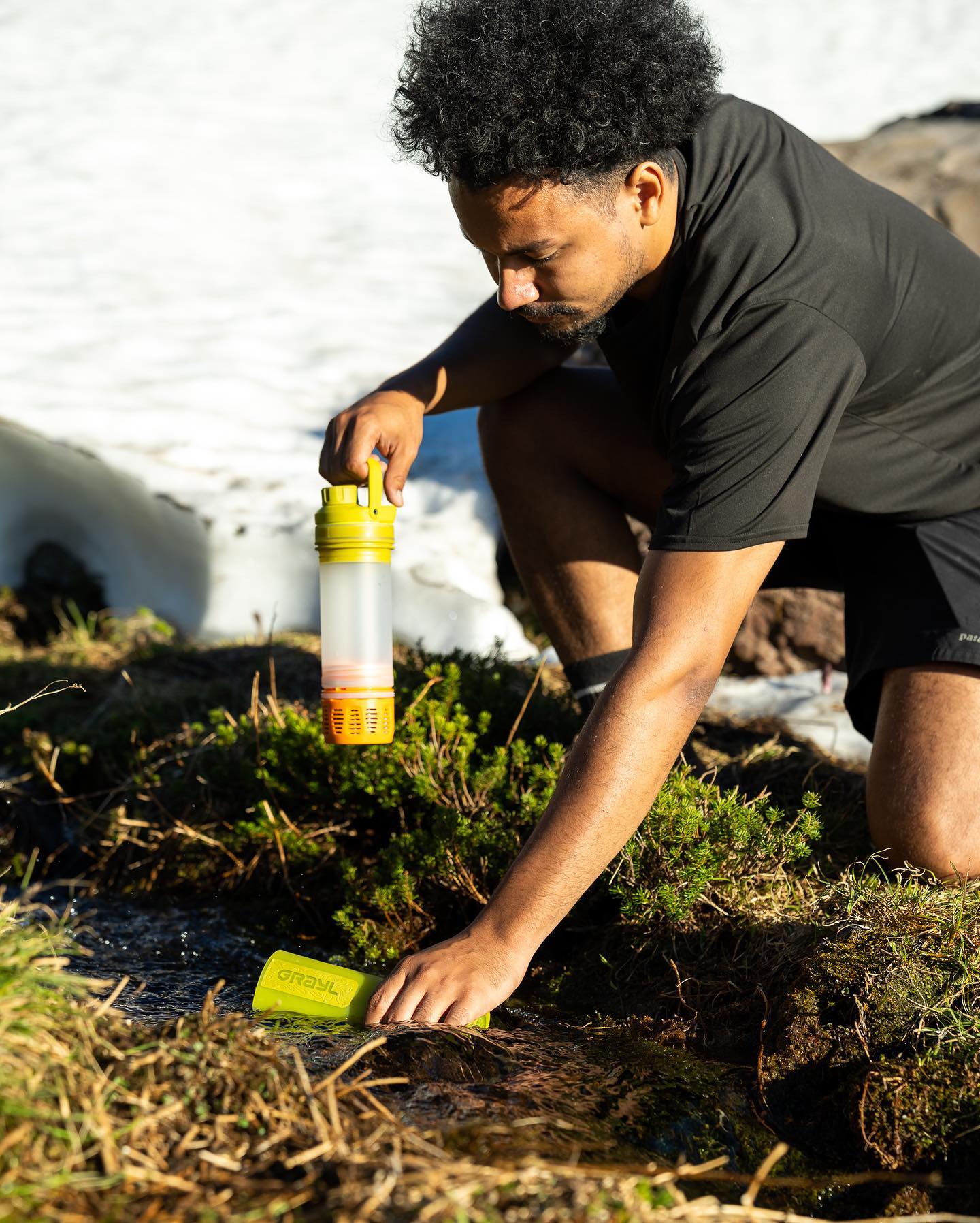 Grayl UltraPress Water Purifier Bottle 500, Nature Edition