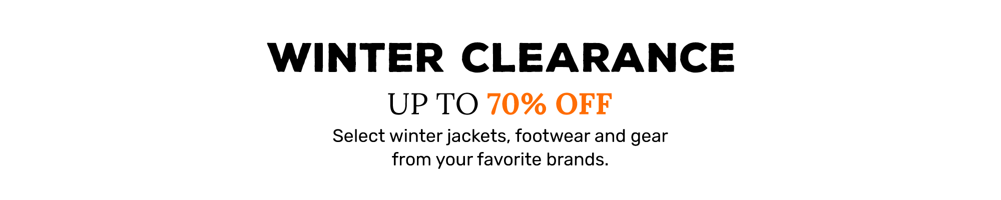 Winter Clearance