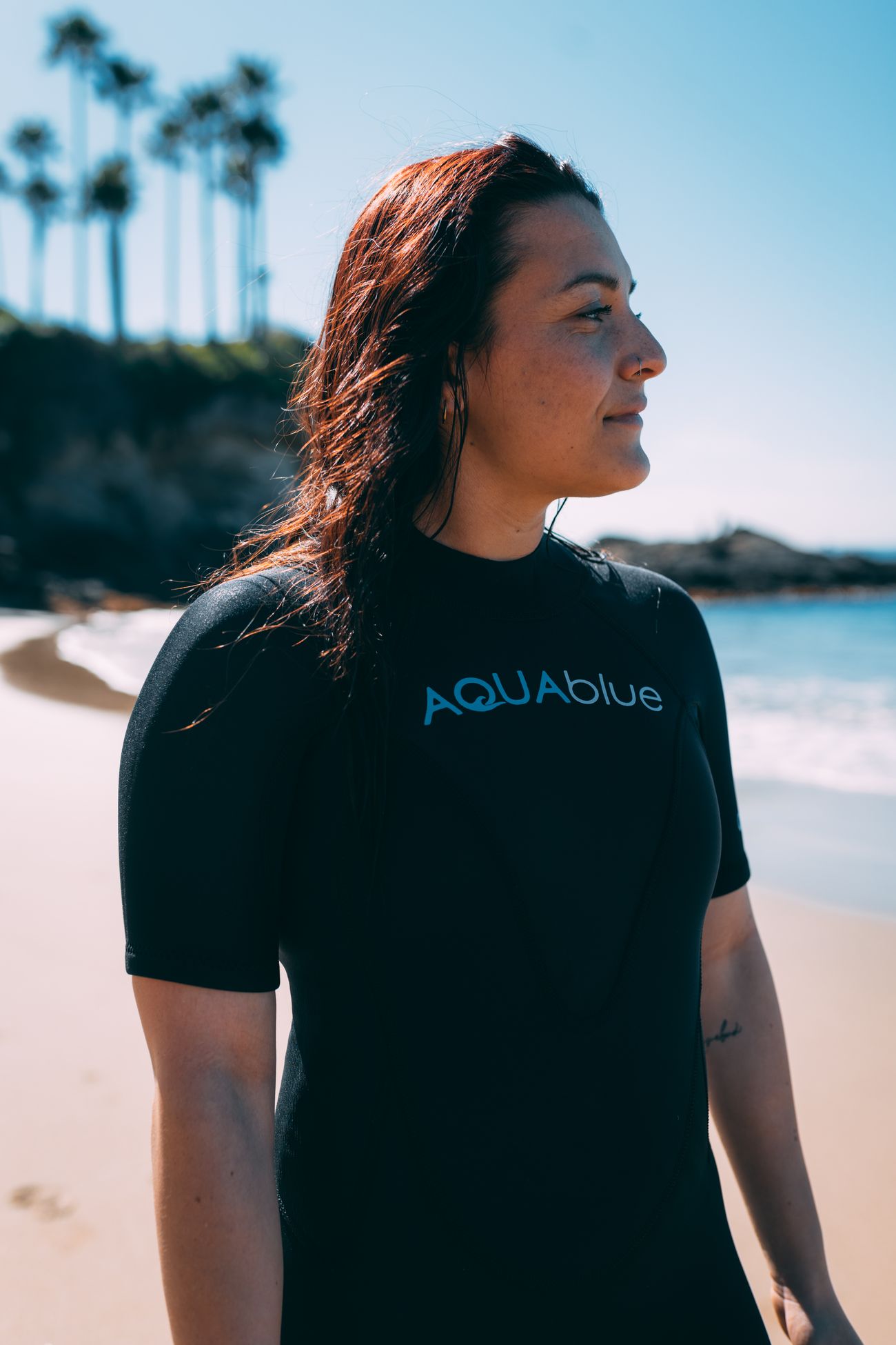 Aqua Blue 2.5mm Back Zip Spring Suit shorty back zip