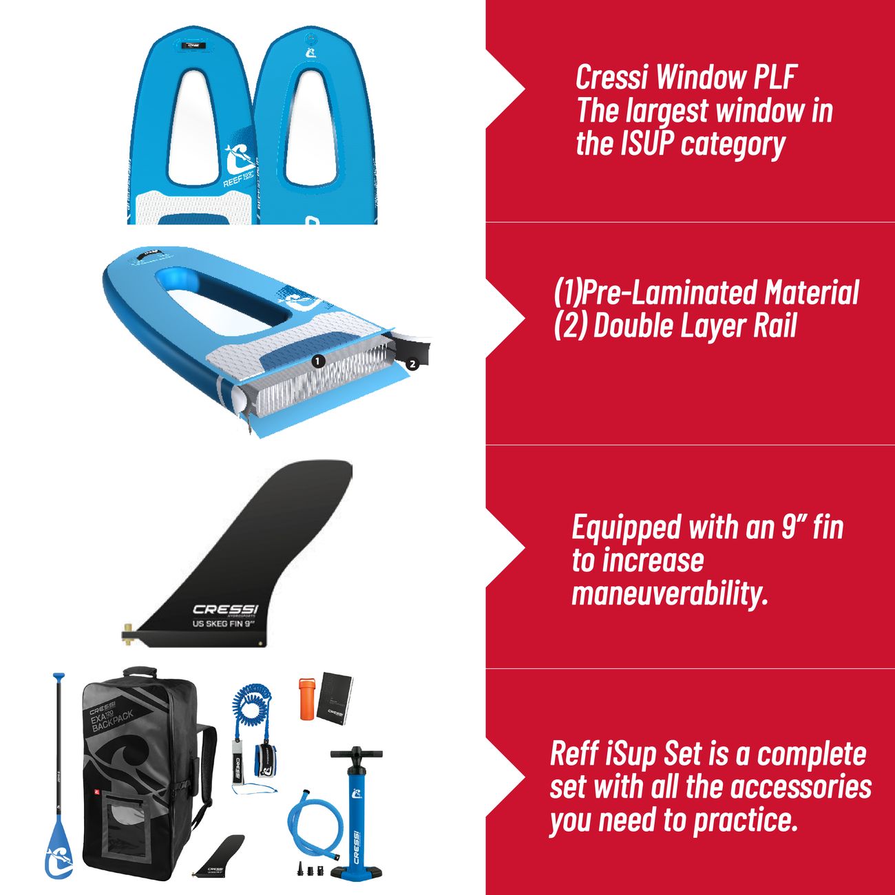 Cressi Hydrosports 10'2'' Reef iSUP Set