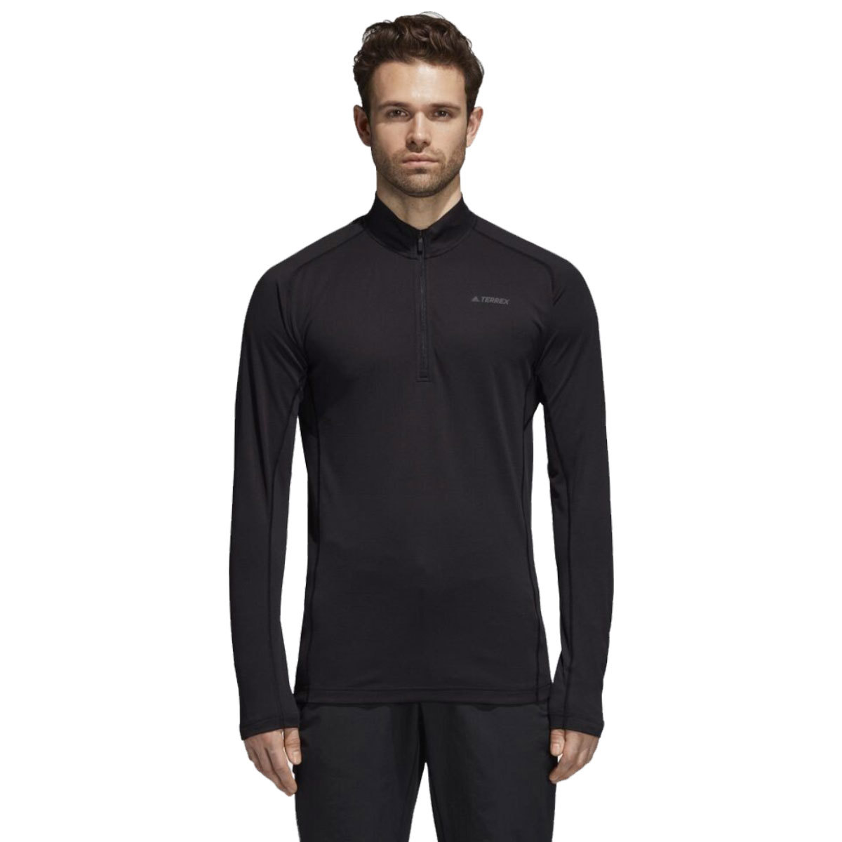 Adidas Tracerocker 1/2 Zip Lightweight Jacket for Men Large Black product image