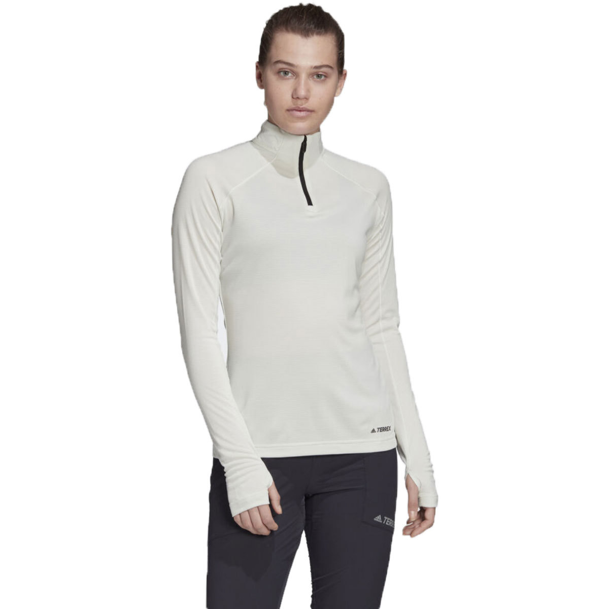 Adidas Terrex Tracerocker 1/2 Zip Lightweight Jacket for Women X-Small Orbit Grey product image