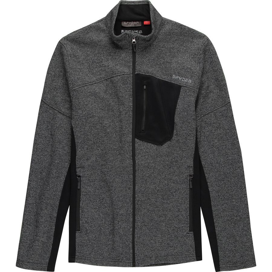 Spyder Bandit Full Zip Fleece Jacket for Men Small Black Alloy product image