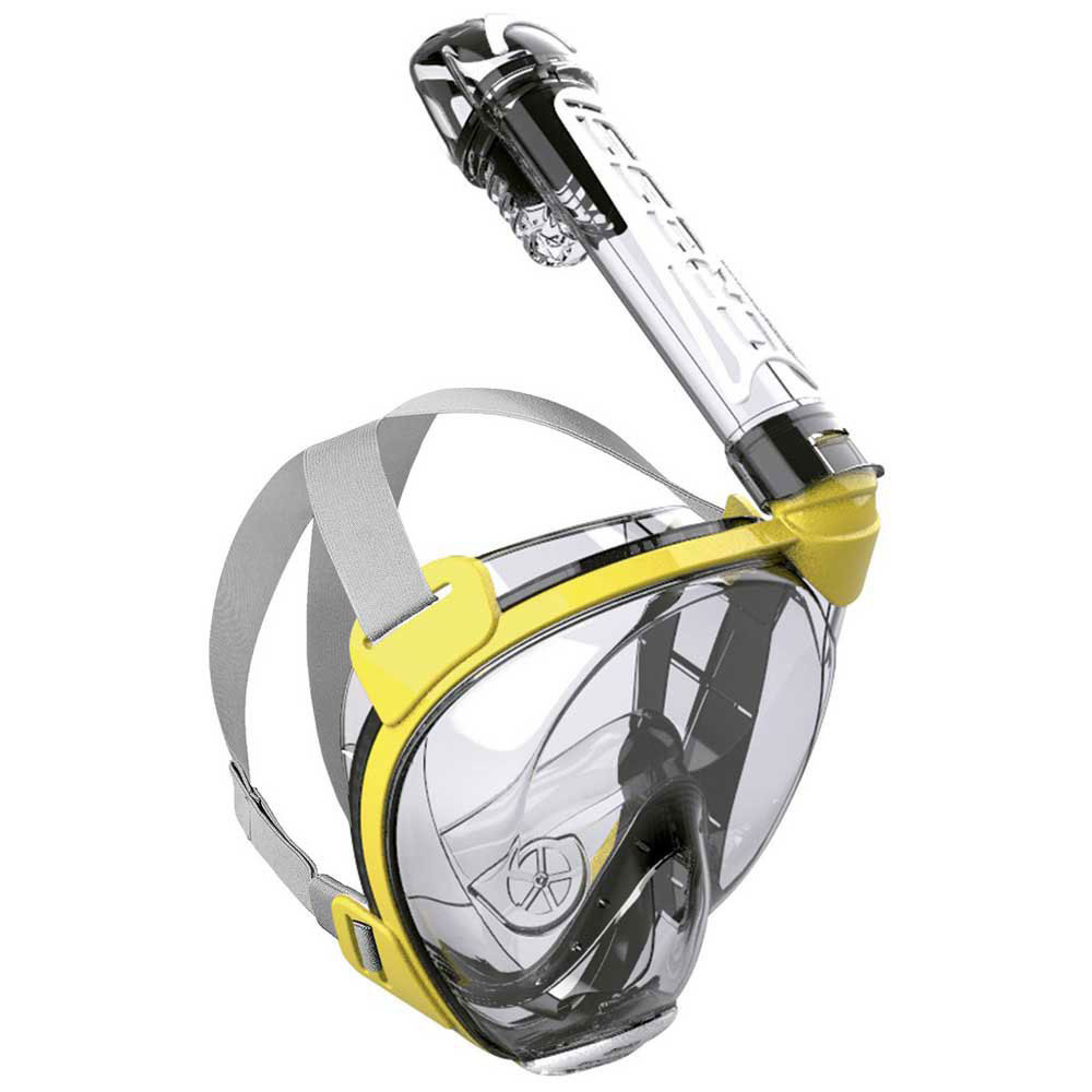 Photos - Swimming Mask Cressi Sub Cressi Duke Dry Full-Face Mask Small/Medium Clear/Yellow 