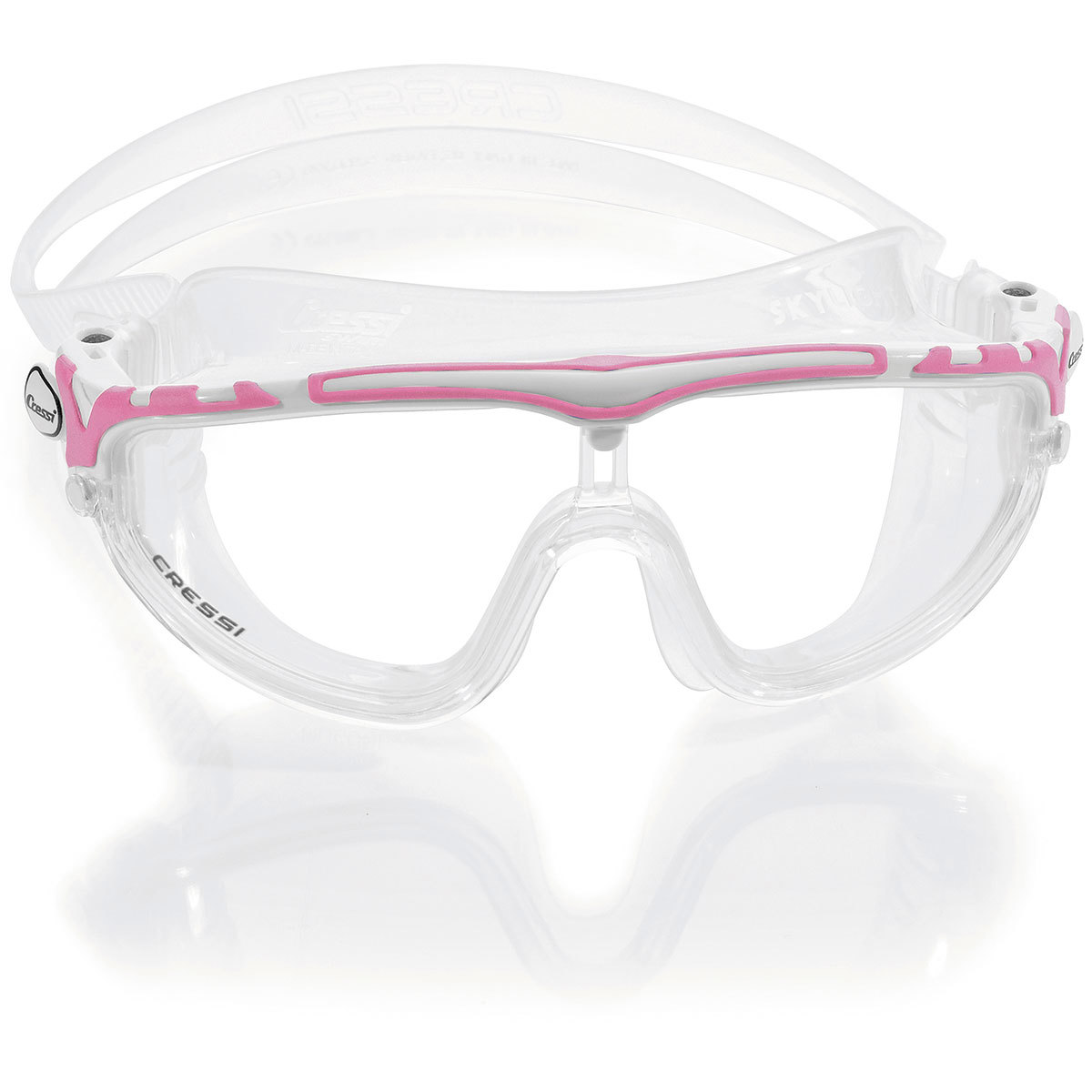 Photos - Swimming Mask Cressi Sub Cressi Skylight Swim Mask White/Pink 