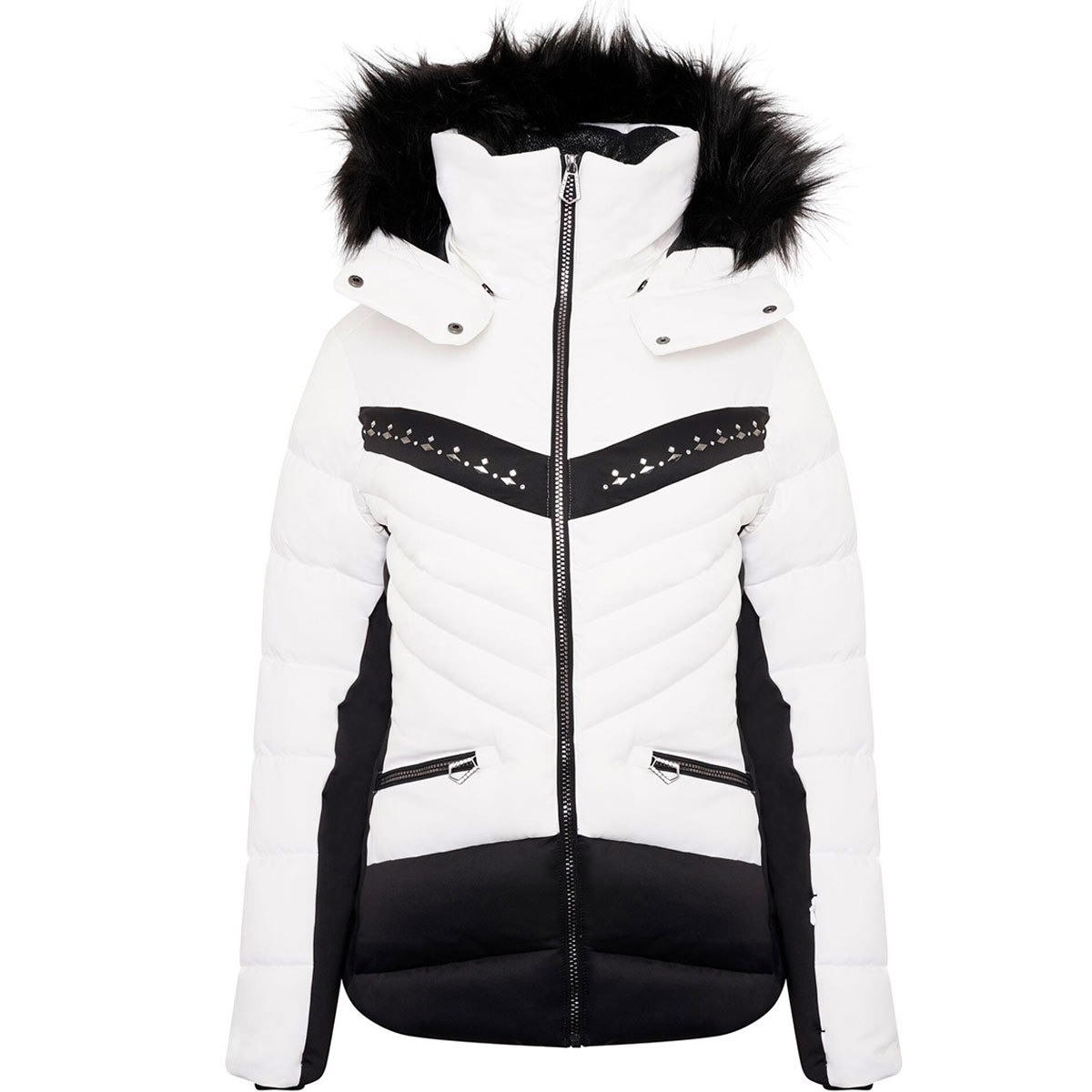 Dare 2b Swarovski Embellished Bejewel II Insulated Ski Jacket for Women White/Black 4 product image
