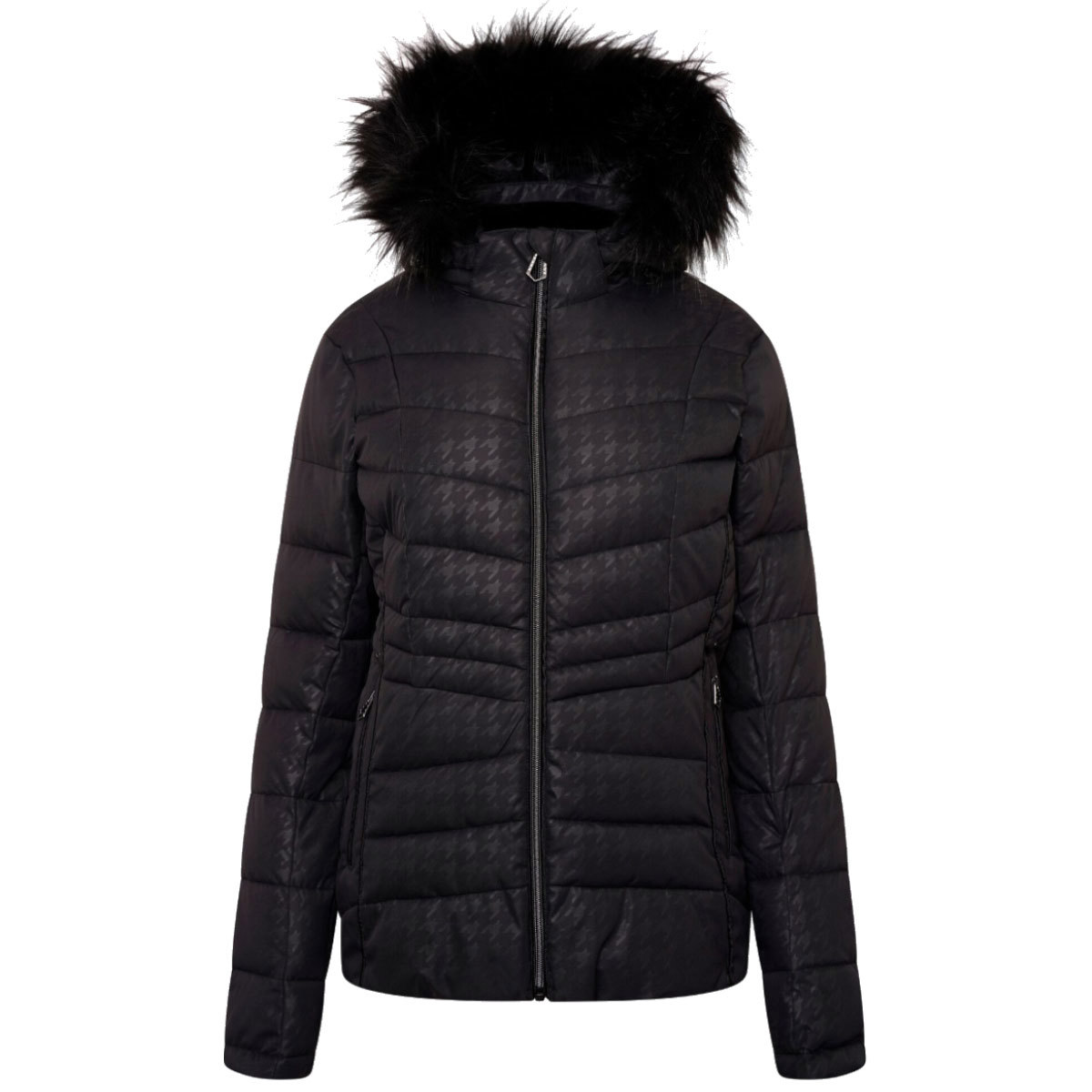 Dare 2b Swarovski Embellished Glamorize II Waterproof Ski Jacket for Women 8 Black Dogtooth Print product image