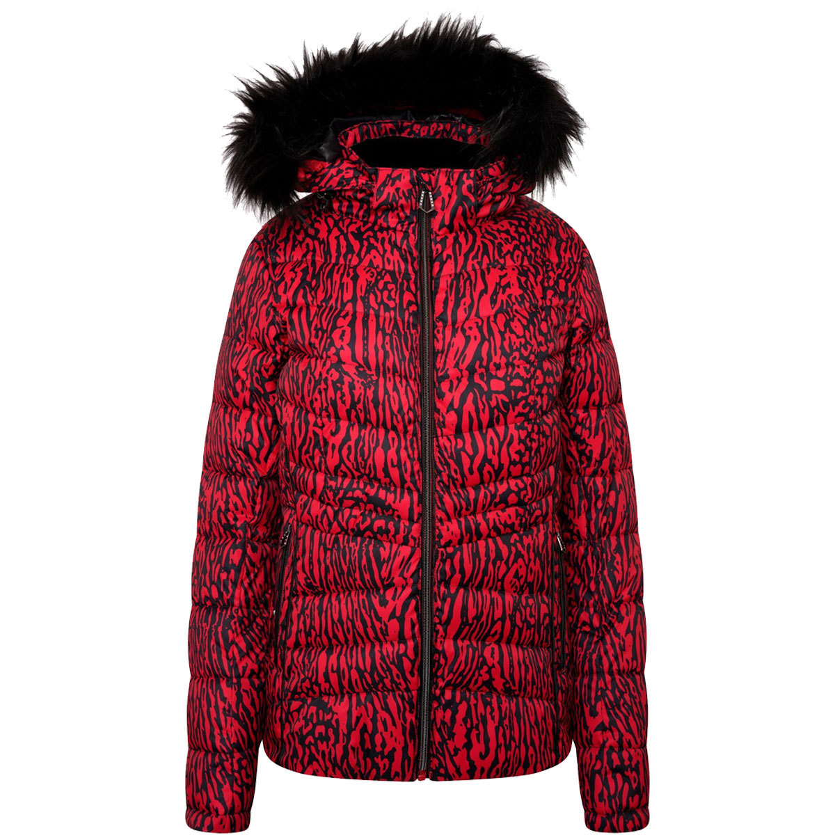Dare 2b Swarovski Embellished Glamorize II Waterproof Ski Jacket for Women 12 Lollipop Red Wild Thing Print product image