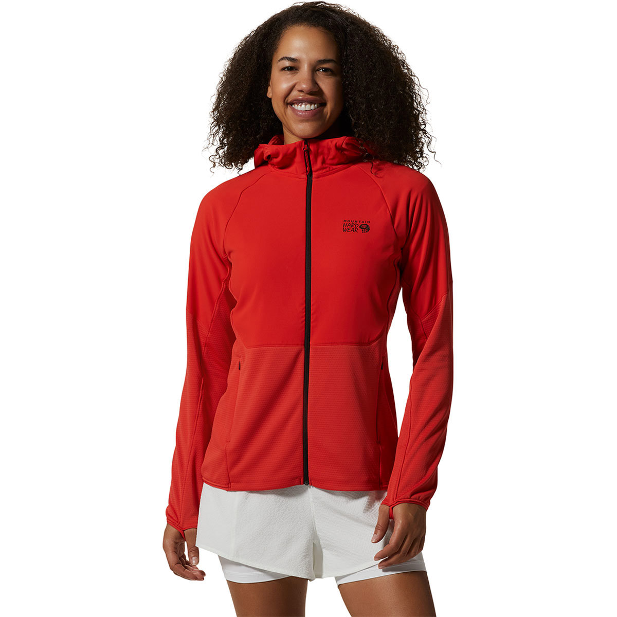 Mountain Hardwear Stratus Range Full Zip Hoody for Women Large Summit Red product image