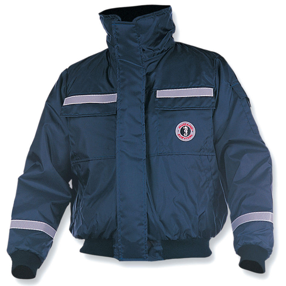 Mustang Survival Classic Flotation Bomber Jacket ~ with Reflective Tape 3X-Large Navy product image