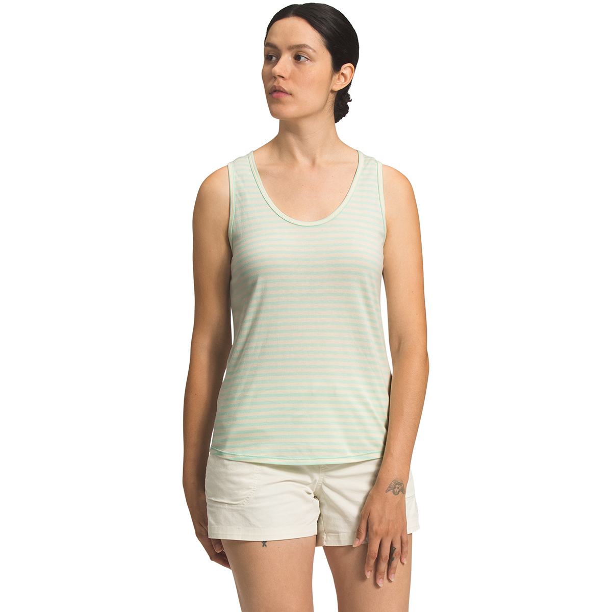 The North Face Best Tee Ever Tank for Women Misty Jade Monarch Stripe Small product image