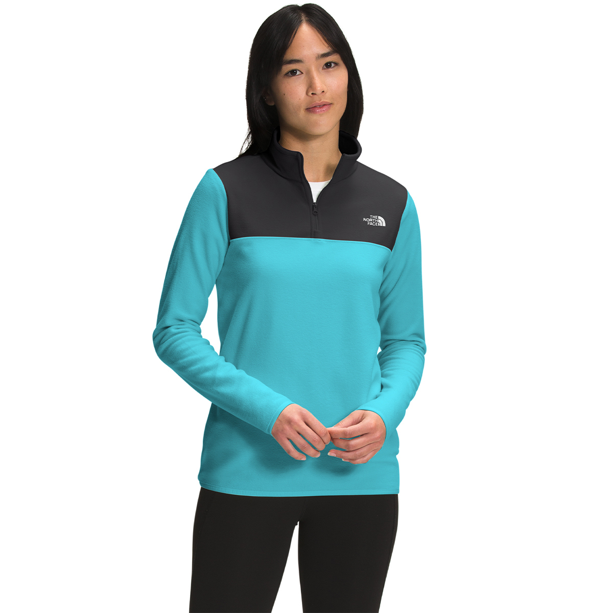 The North Face TKA Glacier 1/4 Zip Pullover Jacket for Women X-Small Maui Blue/TNF Black product image