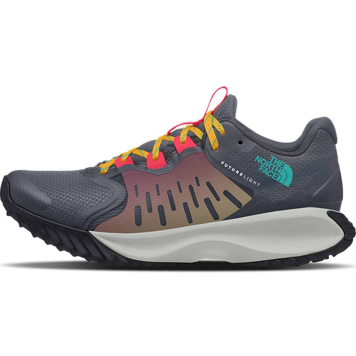 The North Face Wayroute FUTURELIGHT Shoes for Men 9 Vanadis Grey/Brilliant Coral product image