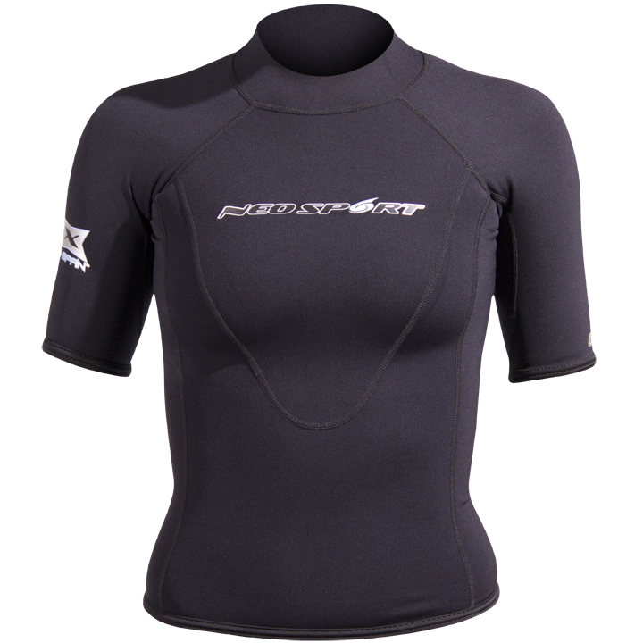 NeoSport XSPAN 1.5mm Women's Short Sleeve Top 6 BLACK product image