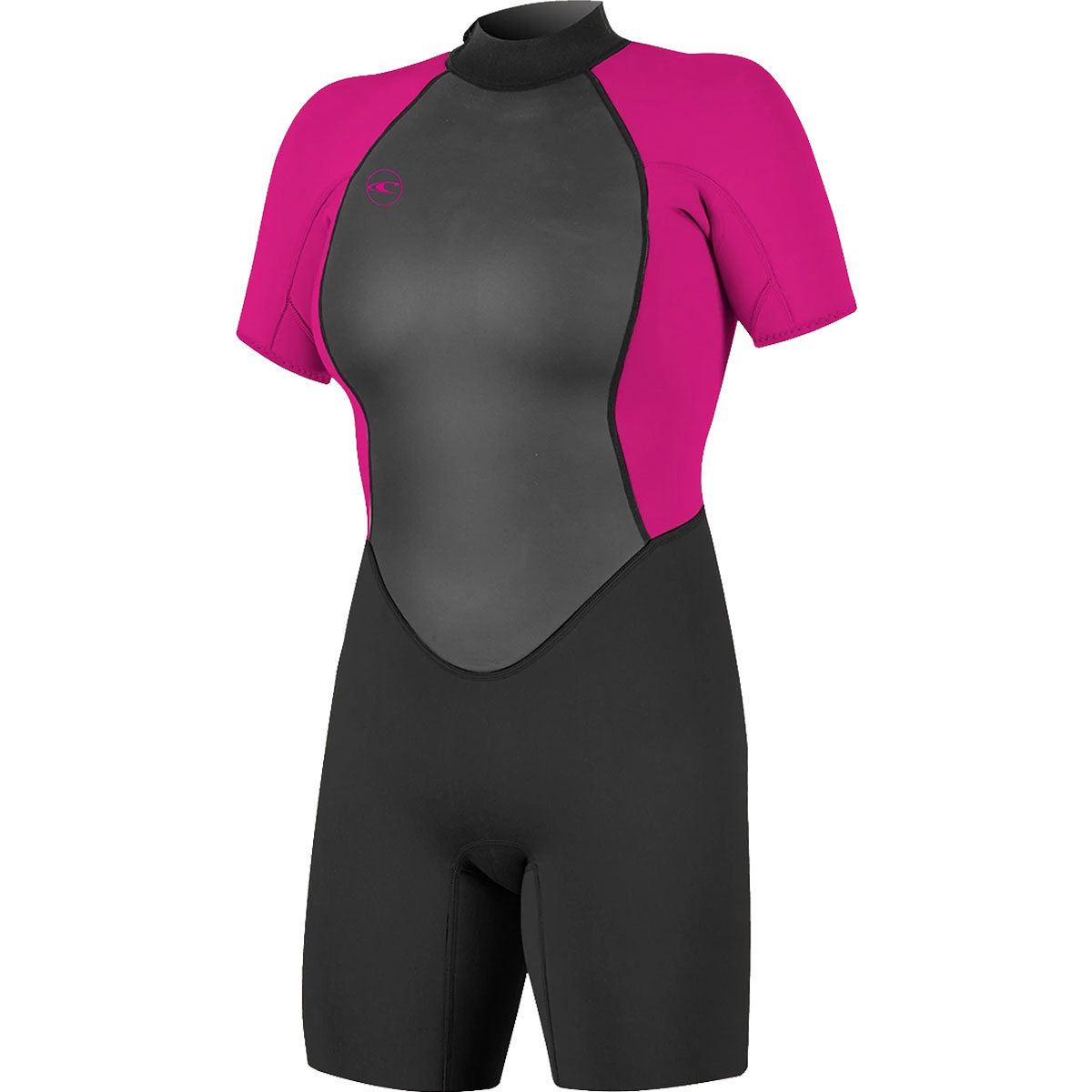 O'Neill Reactor-2 2mm Back Zip S/S Spring Wetsuit for Women 10 Black/Berry product image
