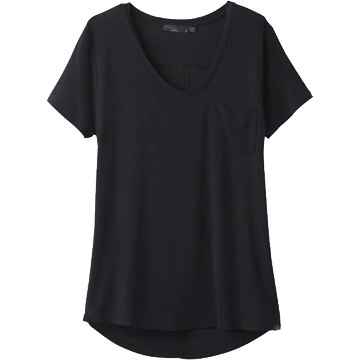 PrAna Foundation Short Sleeve V-Neck for Women Small Black product image