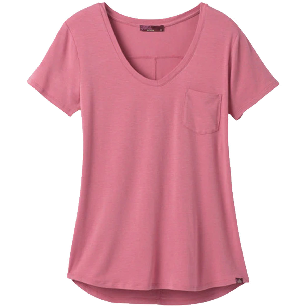 PrAna Foundation Short Sleeve V-Neck for Women Large Cassis Heather product image