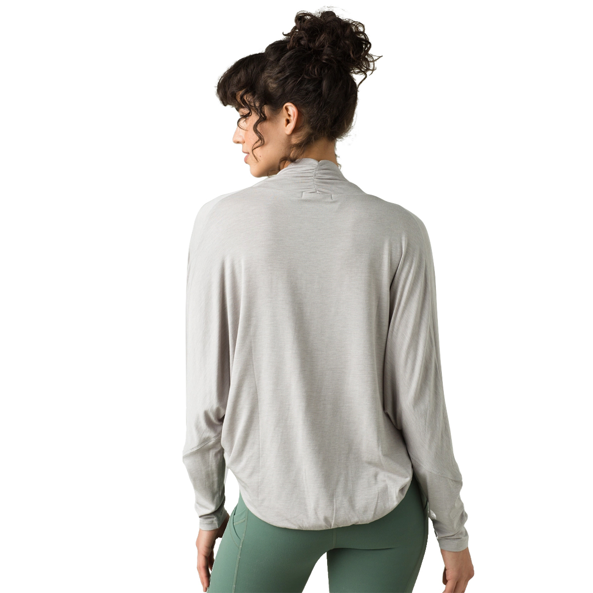 PrAna Foundation Shrug Sweater for Women Light Grey Heather Large product image